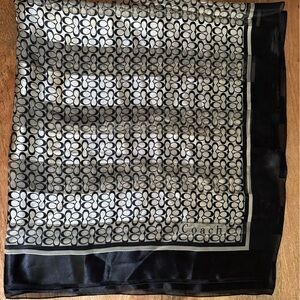 COACH Vintage Signature Print Silk Square Scarf